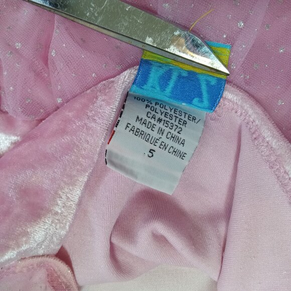 Kloz for Kids Pink Velour Fairy Princess Tutu Dress Size 5 Sequin Sparkle - Picture 13 of 13